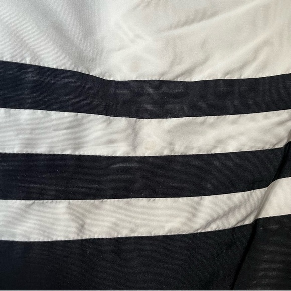 ROSIE ASSOULIN sz S Off Shoulder Balloon Sleeve Top Off White Black Stripe - Picture 7 of 16